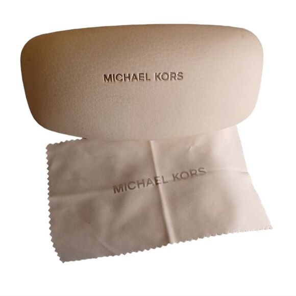 Micheal Kors Logo Hard Shell Sunglasses Case with MK Cleaning Cloth‎ - Picture 1 of 5